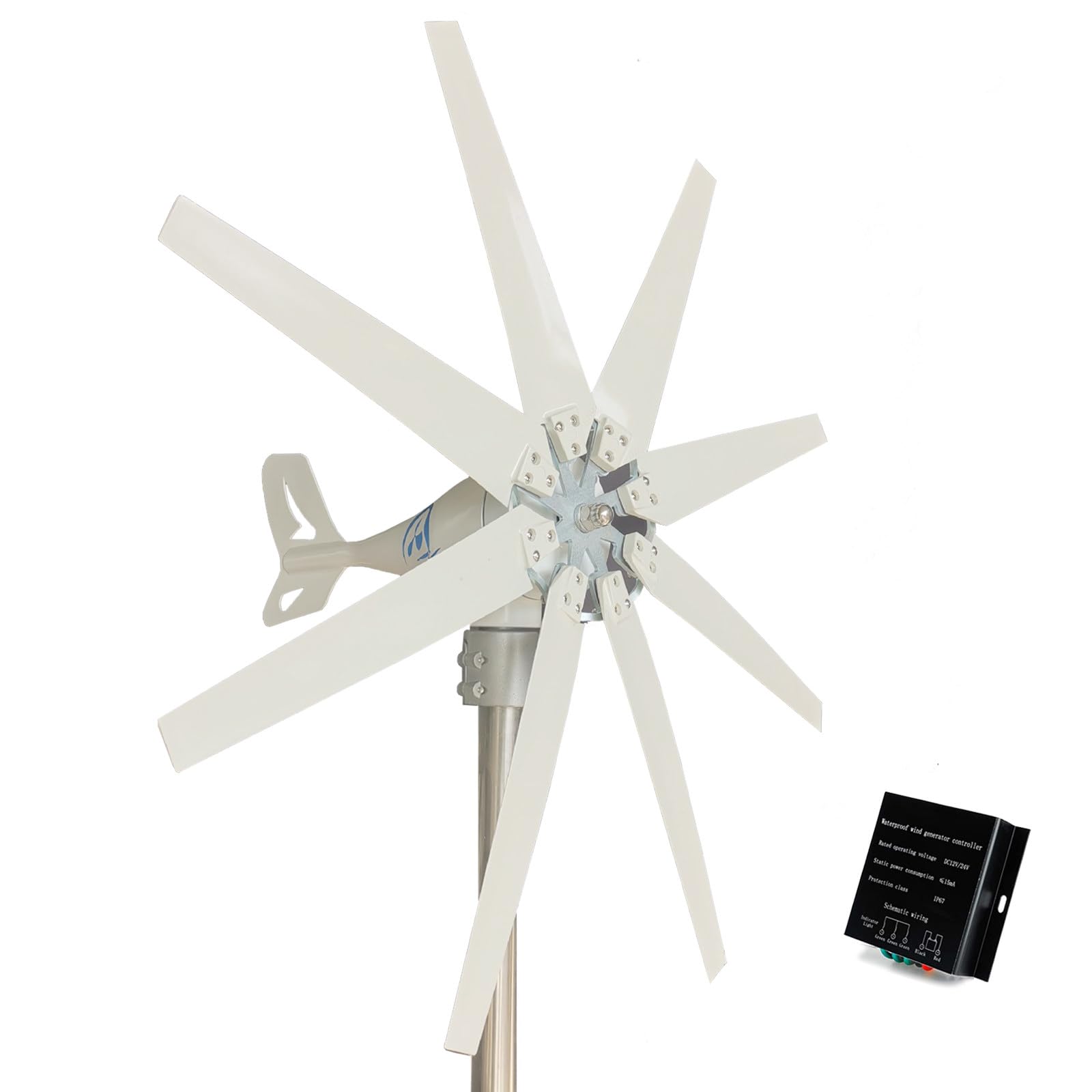 Kit de generador de imán Permanente de turbinas eólicas de 1000 W, generador de Molino de 12/24/48/110/220 V con Controlador híbrido Solar para hogar, monitoreo, alumbrado público
