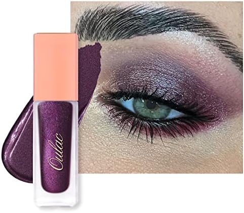 Oulac Liquid Glitter Eyeshadow  Silver Sparkly Eyeshadow Liquid Eyeliner Glitter Gel Eyeshadow with Fine Sparkle, Crease Resistant, Non-Greasy, Vegan, Cruelty-Free, 5.4g, Silver Lining (01)
