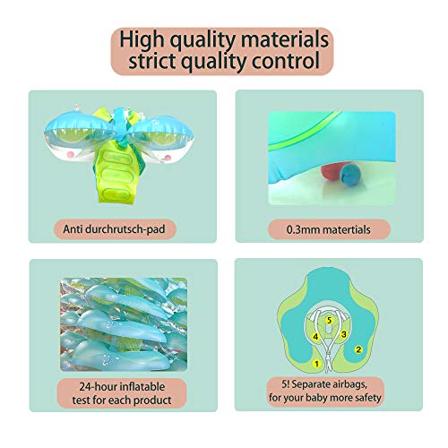 Anti-Slip Baby Swimming Float Ring for Pool, Toddler Floaties Accessories for The Age of 3 Months-6 Years