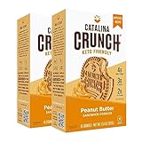 Catalina Crunch Peanut Butter Keto Sandwich Cookies 2 Pack 6.8 oz Box | Keto Snacks | Low Carb, Low Sugar, Vegan Cookies, Plant Based Protein Cookies | Keto Friendly Food, Keto Dessert