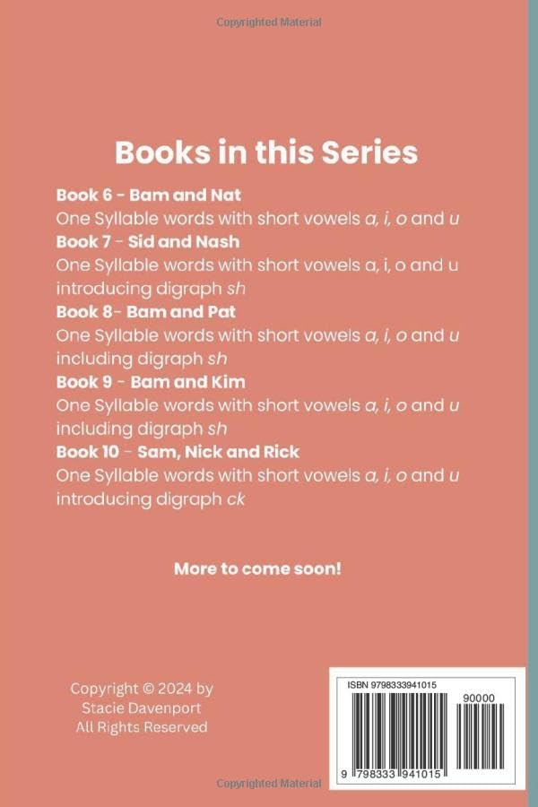 Discovering Reading: A Readable Phonics Series for Young Readers. Bam and Nat: Book 6 - CVC words with short vowels a, i, o and u - Image 2