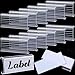 Yulejo 150 Pieces Wire Shelf Label Holders Wire Label Holder Plastic Shelf Tags for Shelving Clips with Paper Inserts, Compatible with 1-1/4 Inch Shelves