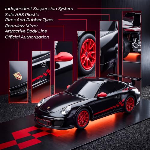 Image of BEZGAR 1:24 Porsche RC Car for Boys Officially Licensed Porsche 911 GT3 RS