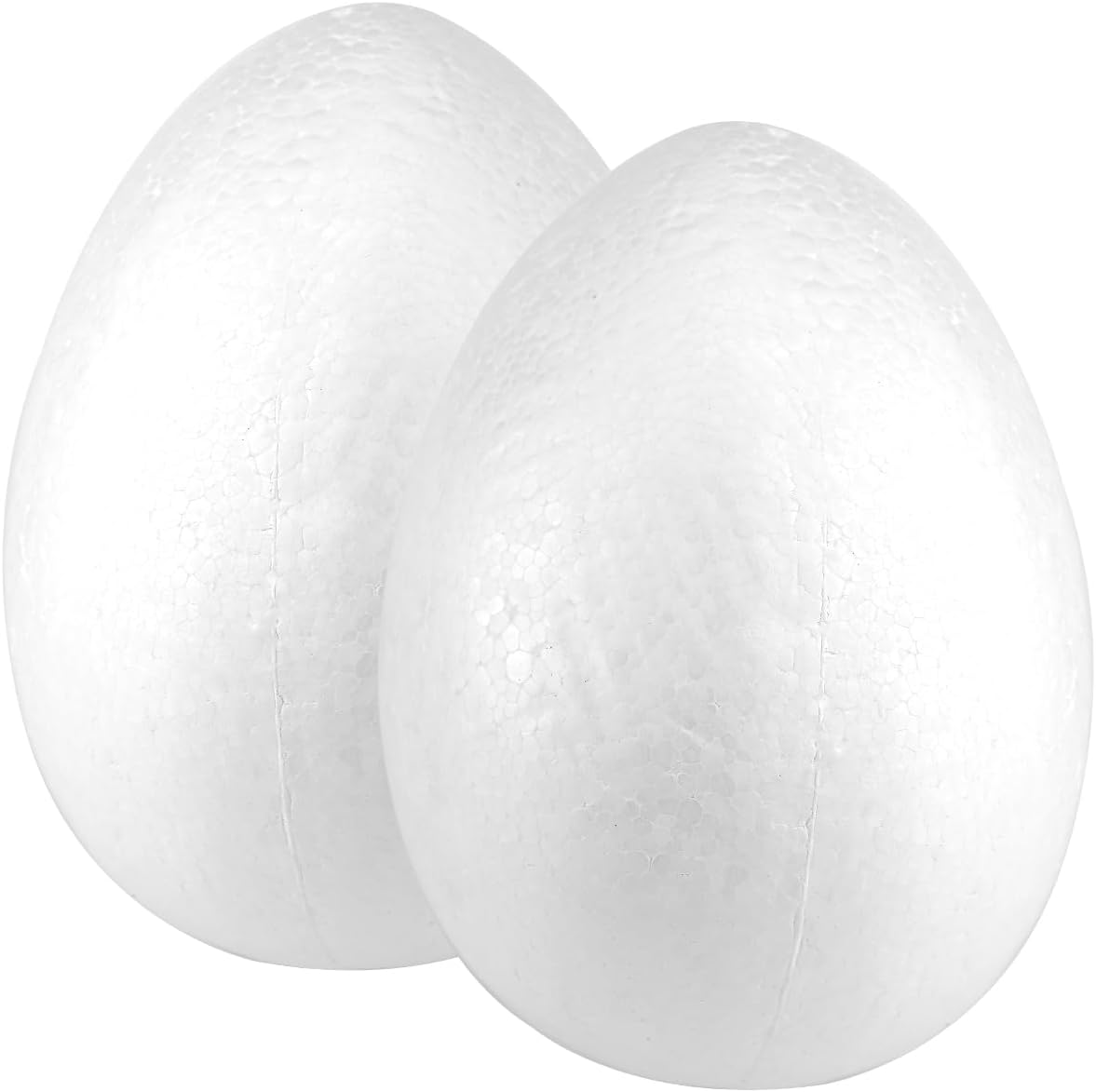 2Pcs Foam Eggs, Unfinished Eggs, Blank Solid Eggs for DIY Crafts Painting, Easter Eggs Decoration (7.5 Inches)