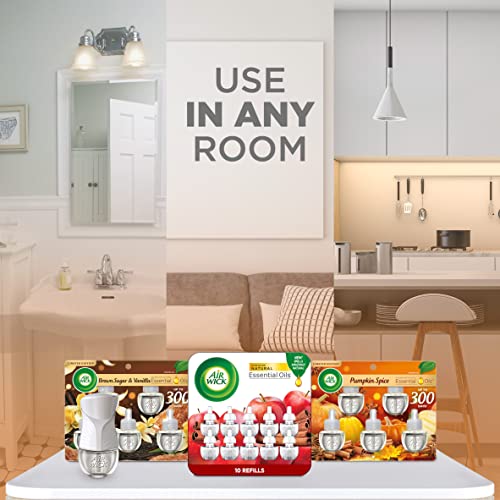 Air Wick Plug In Scented Oil Refill, Apple Cinnamon Medley, 5Ct, Air Freshener, Essential Oils #TOP4