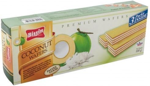 Bissin Coconut Premium Wafers 100 G.,2box