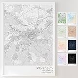 Mapdify Pforzheim personalisiertes Stadtposter, dein 