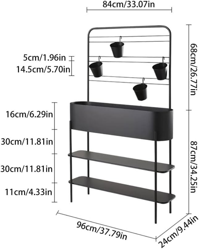 Tiered Plant Stand Indoor Outdoor Iron Garden Flower Stand Plant Rack Balcony Outdoor Floor-to-ceiling Partition Green Plant Rack Outdoor Plant Stands For Patio