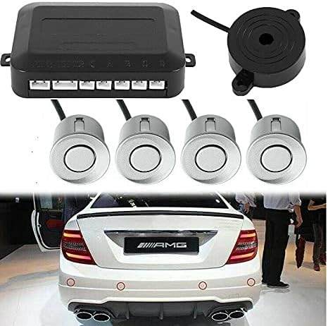 Multibao Parking Sensor Car Reversing Sensors Backup Radar System Buzzer Alarm with 4 Sensors - Silver