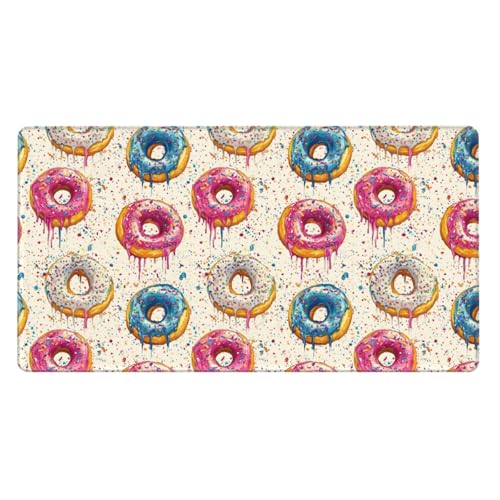 Grand tapis de souris beignet coloré XXL pour bureau et gaming