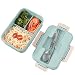 Produktbild Kids Kinder Lunchbox/Bento Box/Brotdose mit 3 Unterteilungen, auslaufsicher mikrowellengeeignet  inklusive Besteck und Trennelementen
