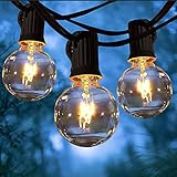 Afirst Globe Outdoor String Lights - 25FT with 27 Edison Bulbs Vintage Patio Lights for Backyard...