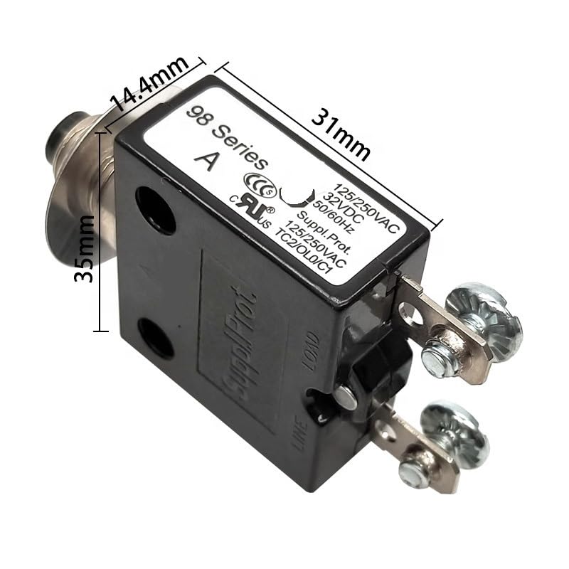 1pc 98 series 9A Circuit breakers of Thermal Protector with Screw