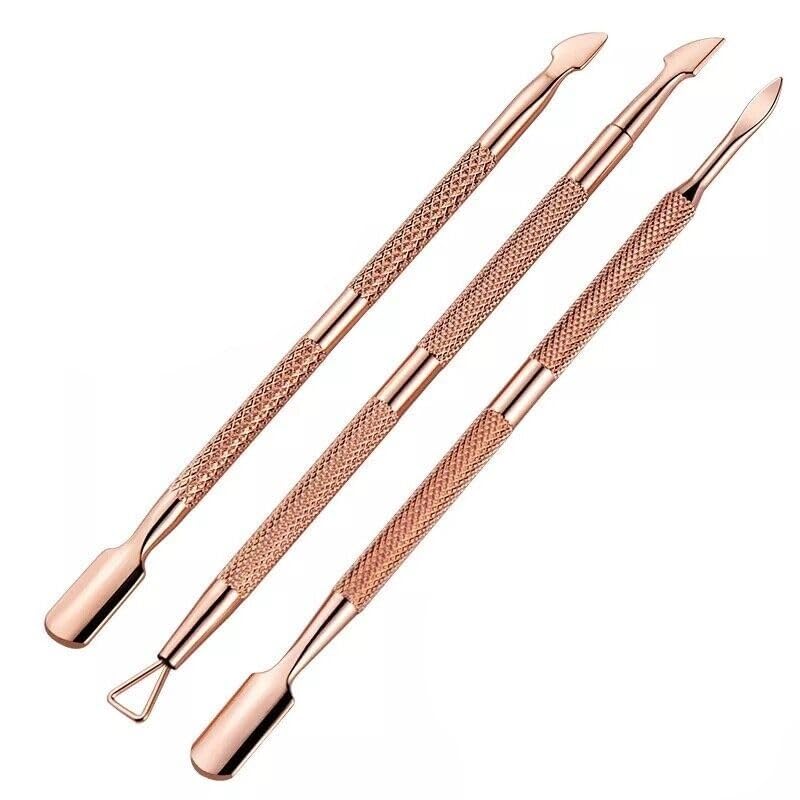 Repousse-cuticules avec outil manucure pour ongles en acier durable