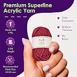 20 Échevins de fils acryliques - 438 Yards Fil multicolore en Total – Grand Crochet et tricot Kit de démarrage pour l'artisanat coloré – Couleurs assorties