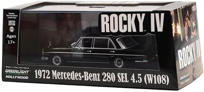 Miniatura 2 de Greenlight 86639 Rocky IV Rocky's 1972 Mer cedes-Benz 280 SEL 4.5 (W108) Escala 143 Diecast
