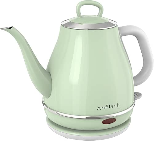 Electric Gooseneck Kettle, 1L 1500WFast Boil, 100% Stainless Steel BPA