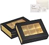 Chocolate Boxes Empty Small with Sleeve and Window,Pack,Sweet Boxes Empty,for Birthday Father's day Mother's Day(2pcsPACK