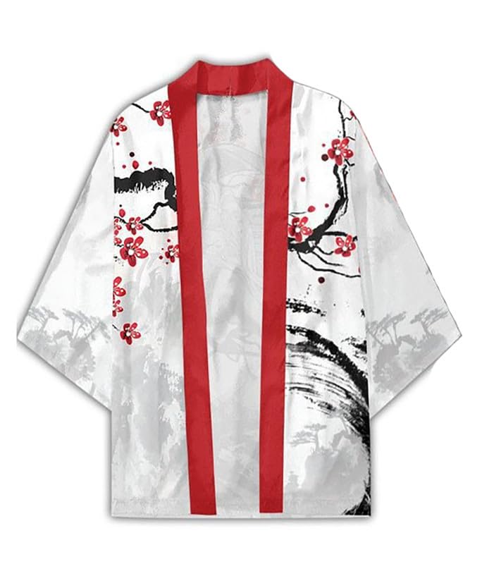 Syqiya Kimetsu no Yaiba Kyojuro Kimono Cosplay Traje Cárdigan Cap...