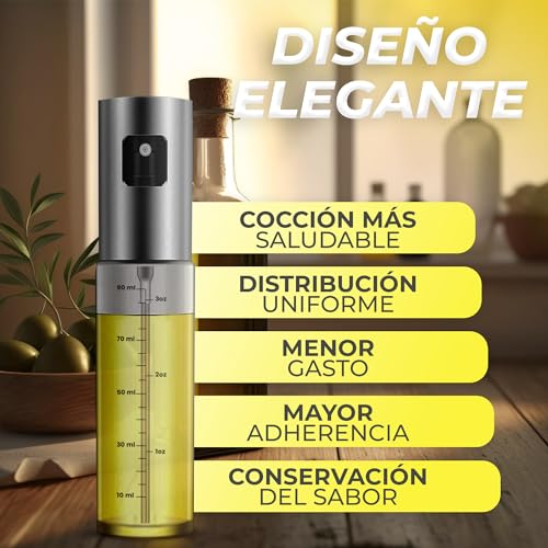 CREADY | Pulverizador de aceite para aceite de cocina | Botella pulverizadora de aceite para cocinar | Pulverizador de aceite de oliva para ensalada | Spray de aceite de oliva | Botella de spray para - imagen 4