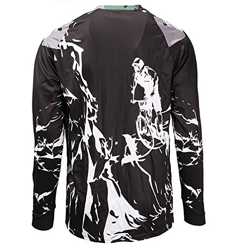 Maillot de ciclismo hombre MTB manga larga camiseta transpirable motocicleta 3