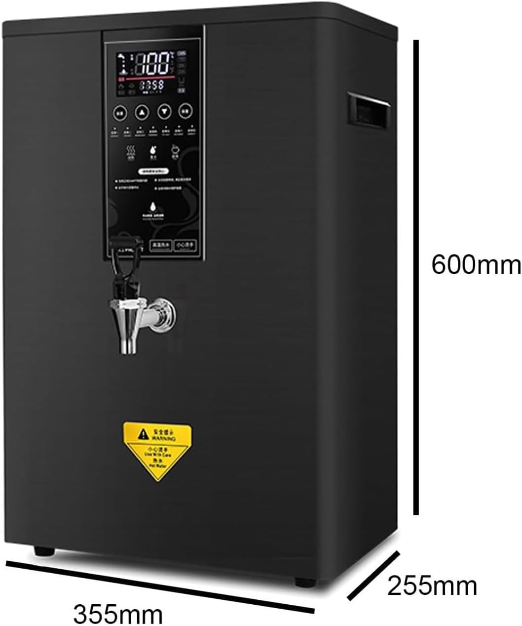 Instant Hot Water Dispenser, Wall-Mounted Hot Water Dispenser, Automatic Commercial Water Boiler with LCD Display for Coffee Home Office,Black-50L/H