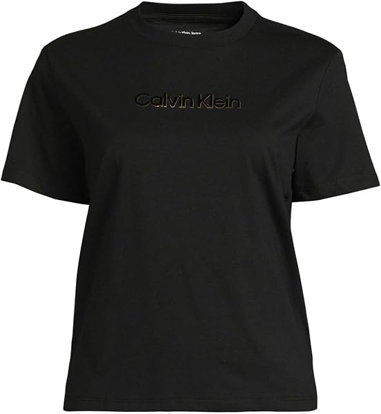 Calvin Klein SS CLASSIC FOIL TEE Kadın Siyah T-Shirt