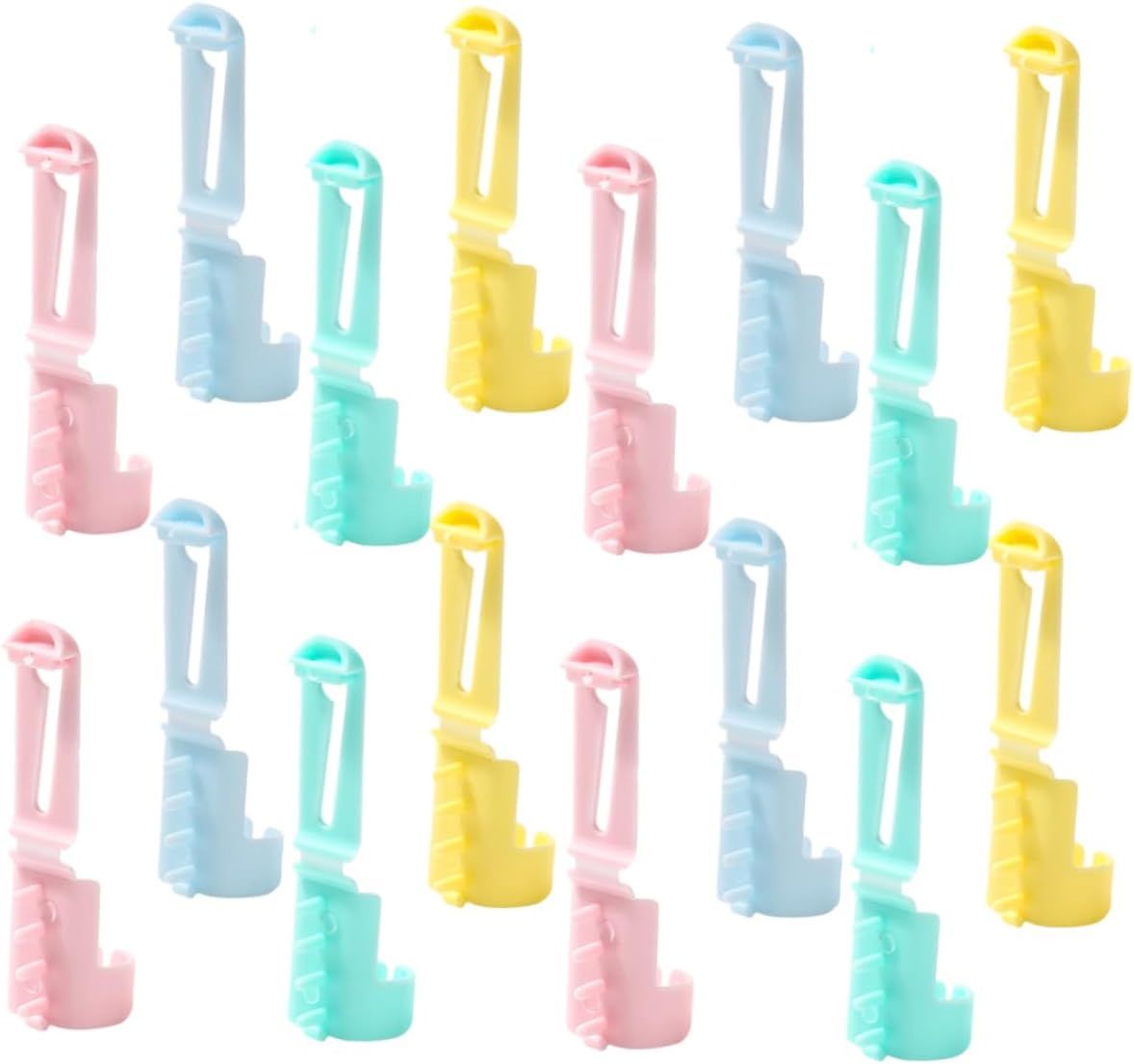 DOITOOL 4sets Yarn Guide Finger Holders Small Yarn Separator Rings for Knitting Crochet DIY Crafting Knitting Tool Organization and Project Management 16pcs*4
