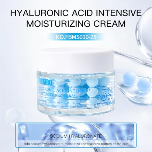 Hyaluronic Acid Deep Moisturizing Cream - 72H Hydration, Sodium Hyaluronate, For Dry Sensitive Skin, Non-Greasy (2.12oz) — view 2