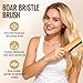 Boar Bristle Slick Back Hair Brush for Smooth Flyaways, Frizz, Sleek Ponytail, Buns and Edge Baby Hair, Teasing | Hair Comb, Edge Brush, Teasing Brush Styling Accessories for Girls, Kids, Women & Men