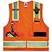 Ergodyne Unisex Two-tone Class 2 Two Tone Surveyors Vest, Orange, Small-Medium US