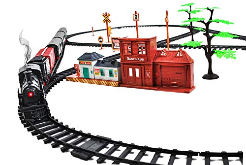 MT MALATEC Elektrische spoorweg lok kinderen peuterspeelgoed spoorbaan met treinstation rails 8239 - Image 5