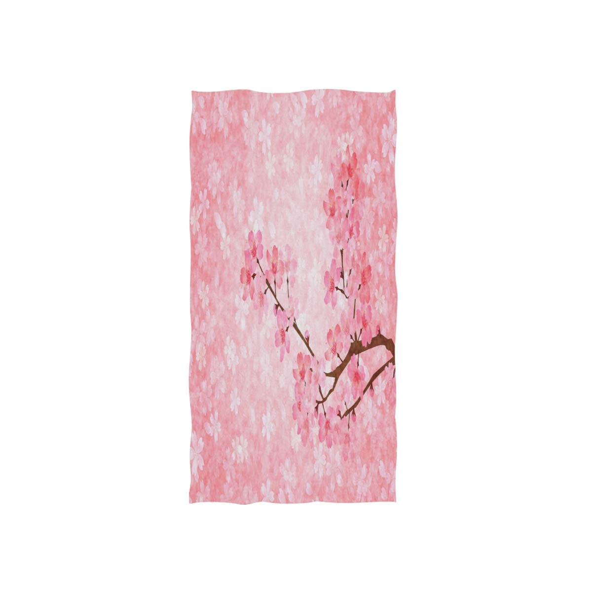 HUYGD Spring Cherry Blossom Flower Pink Japanese Soft Bath Hotel Spa Hand Gym Sport Towel 76 x 38 cm(30 x 15 Inches)