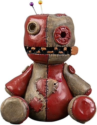 Cabeza temblorosa de muñeca vudú para tablero de automóvil, adorno de muñeca vudú, para Halloween, soporte de incienso de resina, aromaterapia,