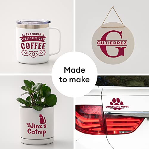 Image of Cricut Premium Vinyl - Permanent, 12aa‚¬A x 48aa‚¬A Adhesive Decal Roll - Dark Red