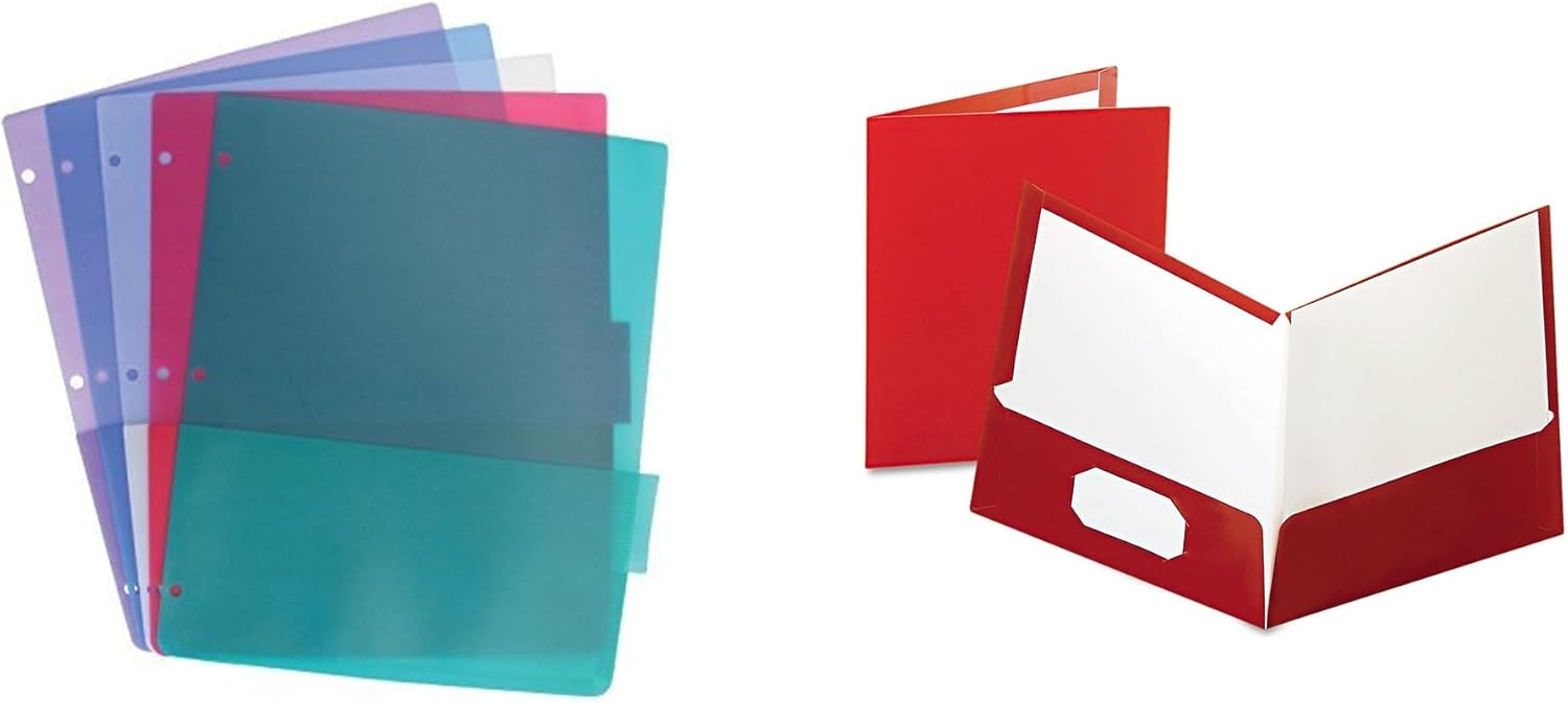 Casafoyer Polypropylene Pocket Page & Laminated Portfolio Combo Kit - Ideal for Document Organization & Presentations