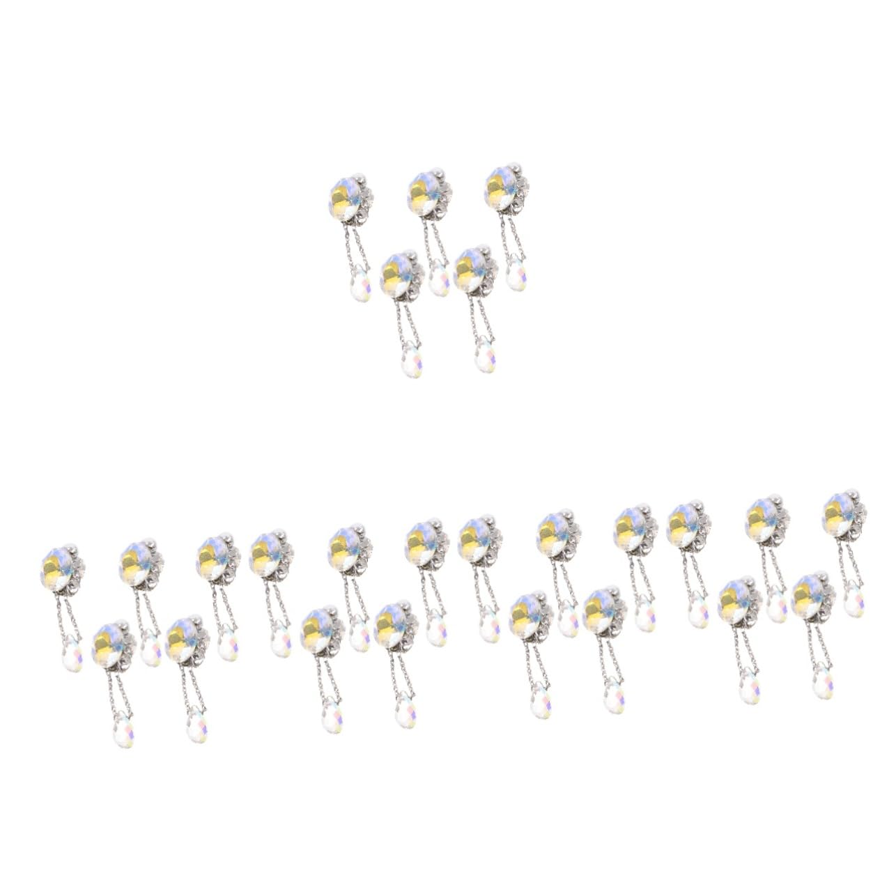 PACKOVE 25pièces Ornements De Manucure Rhinestones Pour Nail Art Charms Décoratifs Pour Accessoires Éblouissants Et Uniques