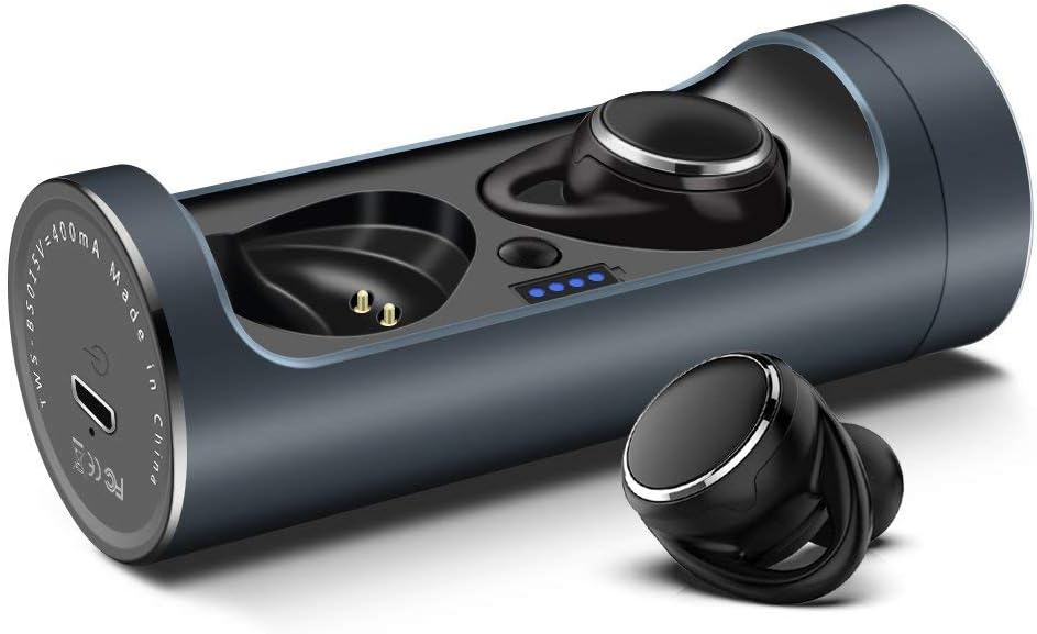 Bluetooth Earphones SENCER TWS Latest Bluetooth 5.0 True Wireless Earphones/Headphone with Mic,15 Hours Playtime Extra Bass 3D Sound ,Touch Control,CVC 6.0 Noise Cancelling,IPX6 Waterproof,HD Microphone