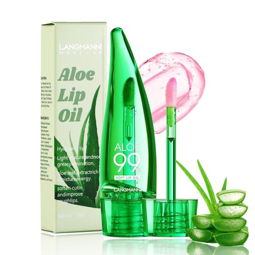 Syloripha Aloe Vera Lip Oil - PH Temperature Color Changing Gloss, Long Lasting Moisturizing Lip Care Balm, Light Texture No Greasy Lip Care Product For Women
