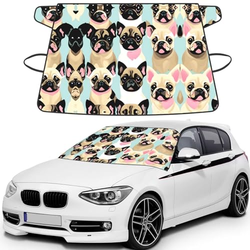 Funda protectora de nieve para coche con carlino protector de parabrisas invierno