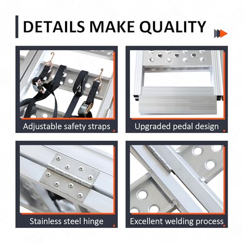 Rampa de Aluminio Plegable Tri-Fold 1600 lbs Capacidad miniatura 4