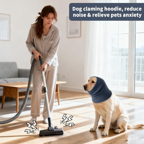 3 Stück Ohrenschützer für Hunde Lärmschutz,Anti-lärm Ohrenschutz Hund,Hohe Elastizität,Hund Schallschutzhaube,Entlasten Sie Angst vor Lärm, Donner, Feuerwerk(Klein+ +Mittel+Groß) (Grau)
