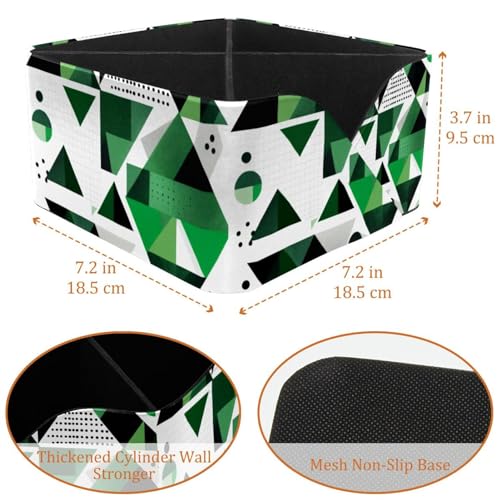 Organiseur géométrique vert au design abstrait pour accessoires