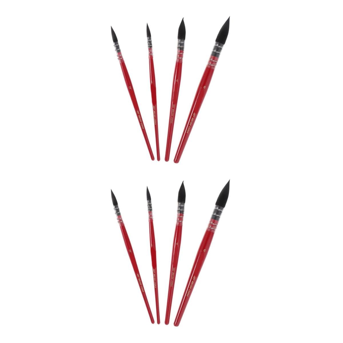 SEWACC 2 Sets Nylon-Pinsel Mit Holzgriff Zum Malen Zeichnen Für Schul- Und Kirchenveranstaltungen