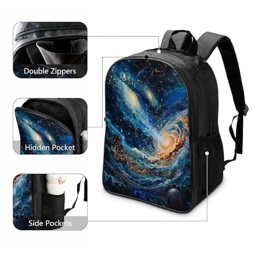 Mochila escolar linda de galaxia tridimensional como regalo de preescolar 3