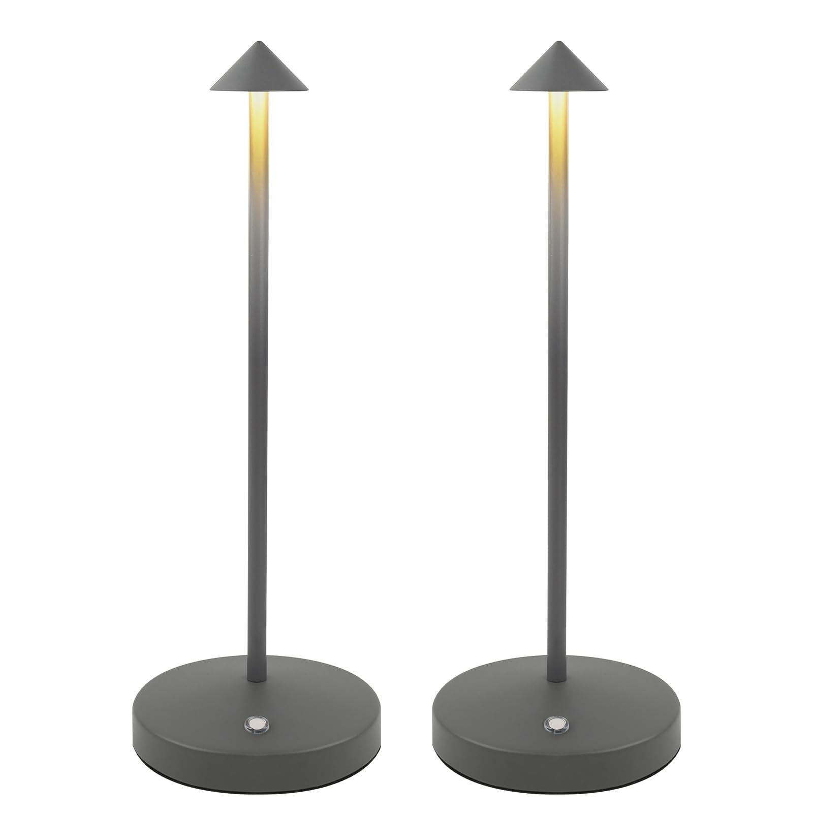 Portable LED Cordless Table Lamps 2 Pack, 5500mAh Rechargeable Battery Operated Restaurant Table Lamp, 3 Colors Mode Stepless Dimming Night Light for in/Outdoor