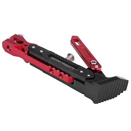 Miniatura 8 de KIMISS Soporte lateral ajustable universal de aleación de aluminio para YAMAHA NMAX 155 2015-2016 N-MAX 125 (rojo y negro)