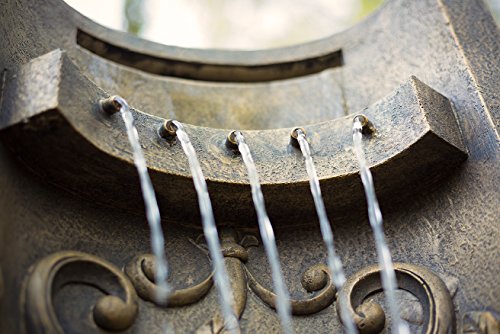 The Tuscany - 26" Floor/Wall Fountain: Outdoor Water Feature Perfect For Patios, Welcome Areas, Porches, Decks, Gardens And Other Living Spaces. Adjustable Pump. Hf-F03-26 #TOP2