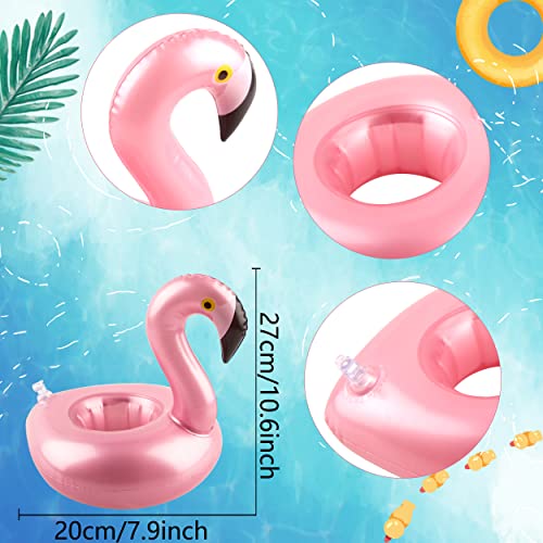 Puteraya 36 Pack Inflatable Flamingo Drink Holder Rose Gold Flamingo Drink Floats Hot Tub Drinking Cup Coasters For Summer Swim Pool Party #TOP1