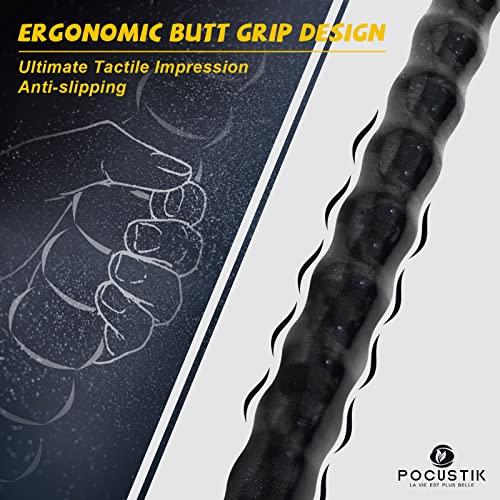 Pocustik 58" 2-Piece Pool Stick Canadian Maple Shaft With 13Mm Tip, Ergonomic Design Pool Cue Set For Men Women,House Bar Billiard Cue Sticks - Black,19 Oz #TOP3